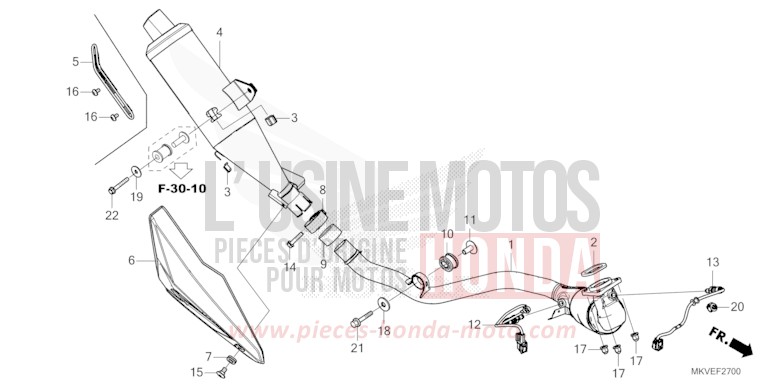 EXHAUST MUFFLER for Forza 750 MAT BALLISTIC BLACK METALLIC (NHA86) from 2025